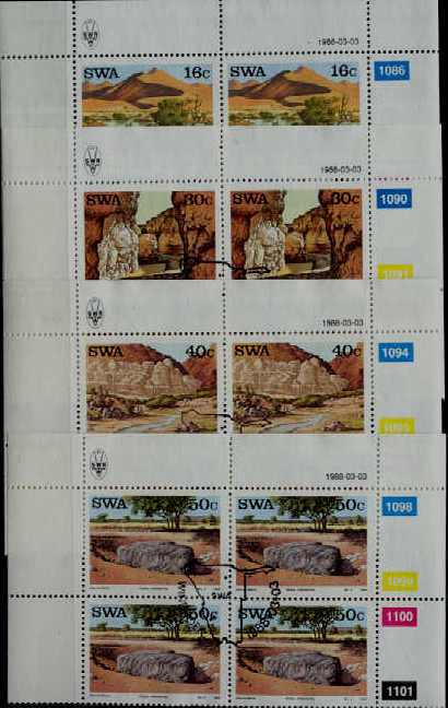 S.W.Africa 598-601 used bl.of 4 Historic sites SCV13.80