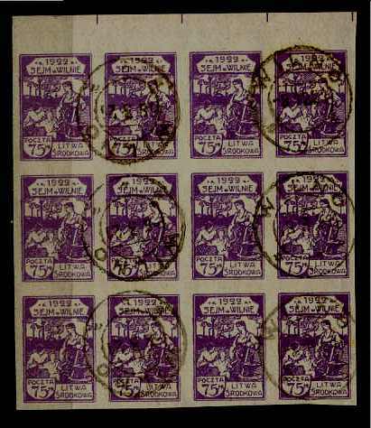 Central Lithuania 56/imperf. used/12x/SCV240
