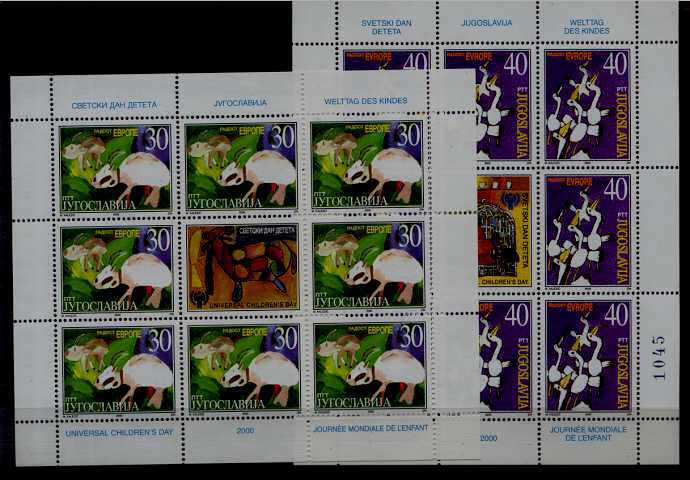 Yugoslavia 2495-96 MNH m/s Europe/Children drawings SCV