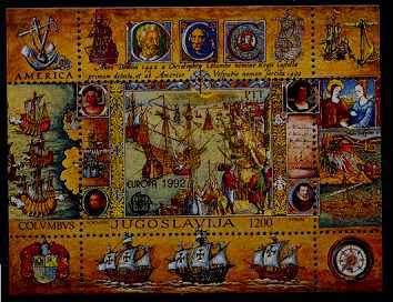 Yugoslavia 2156 MNH s/s Europa CEPT-92/Columbus SCV10