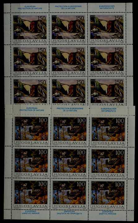 Yugoslavia 1774-75 MNH m/s Nature protection  SCV13.50