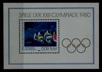 Germany(DDR) 2121 MNH s/s Olympic-80/Sailing SCV2.10