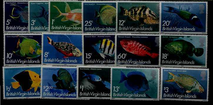 Virgin Br. Isl. 284-99 MNH Fishes SCV23.95