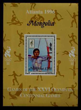 Mongolia 2242 MNH s/s Olympic-96/Archery