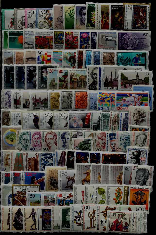 Germany(Berlin) 245 MNH values/1980-89