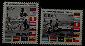 Bolivia 469-70 MNH Football SCV4.50