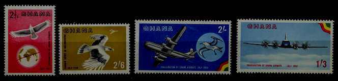 Ghana 32-35 MNH Aviation/Birds SCV1.55