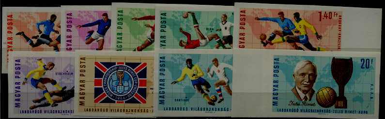 Hungary 1772-79 MNH imperf. Football-66 SCV22.75
