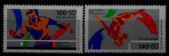 Germany B675-76 MNH Sport/Table tennis/ Gymnastics SCV5