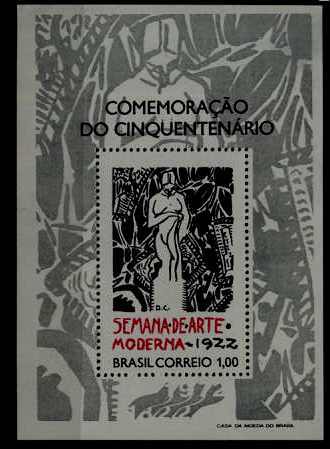 Brazil 1222 MNH s/s Modern art SCV75