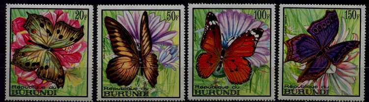 Burundi 252-55 MNH Butterflies SCV47.25