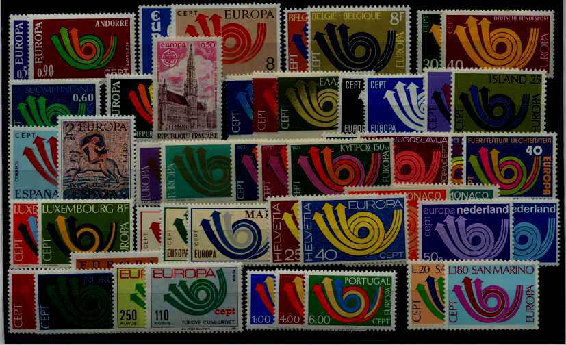 Europe MNH year set Europa CEPT-73/ 50 val.