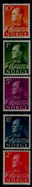 Norway 370-74 MNH Olav V SCV72