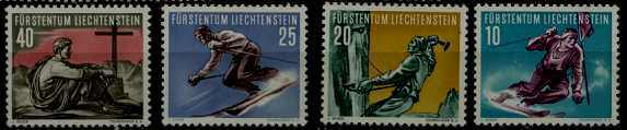 Liechtenstein 289-92 MNH Winter sport  SCV42.50