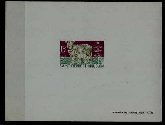St.Pierre Miquelon 404 MNH epruve sheet Animals/Lamb