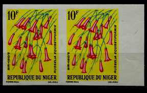 Niger 130 MNH imperf.pair Flowers