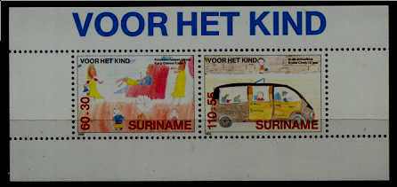 Suriname B376a MNH s/s Children drawings SCV3.75