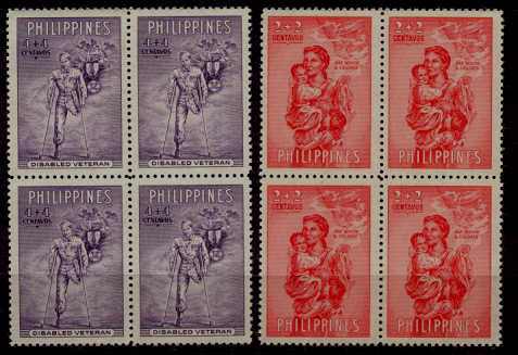 Philippines B4-5 MNH bl.of4 Disabled/Children SCV2.80