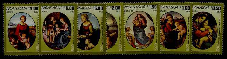 Nicaragua 1287-93 MNH Painting(Raphael) SCV3.15
