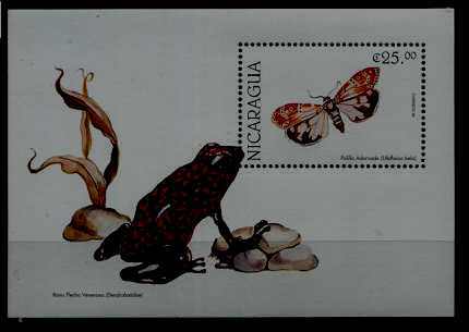Nicaragua 2204 MNH s/s Butterflies