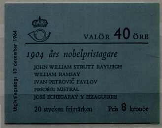 Sweden 676a MNH booklet Nobel SCV18