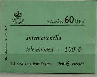 Sweden 682a MNH booklet ITU/Antenna SCV12.50