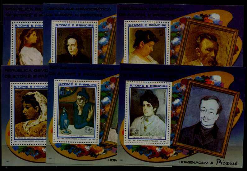 St.Thomas Prince 683-84 MNH s/s Painting/Picasso
