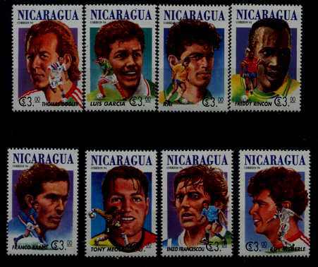 Nicaragua 2042A-H MNH Football-94 SCV7.50