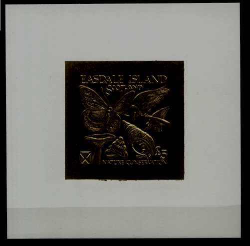 Easdale Scotland MNH epruve sheet Butterflies/Birds/ Seashells/Mushrooms