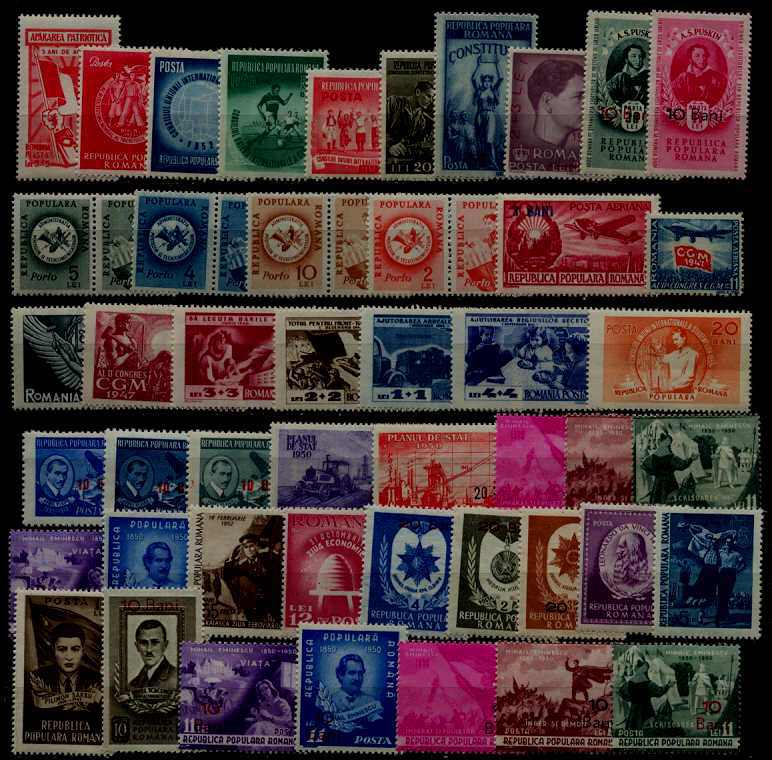 Romania MNH lot 1948-52 SCV100+