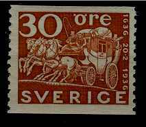 Sweden 256 MNH Mail coach SCV40+