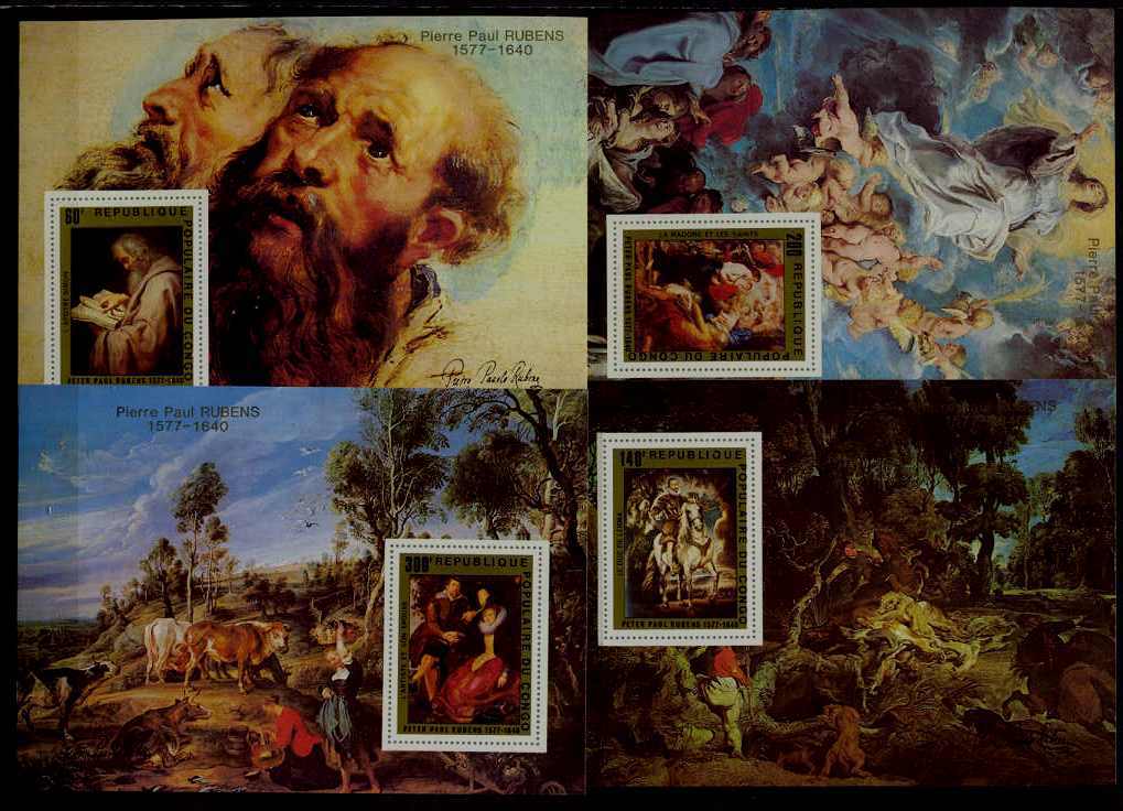 Congo 433-36 MNH s/s Painting/Rubens