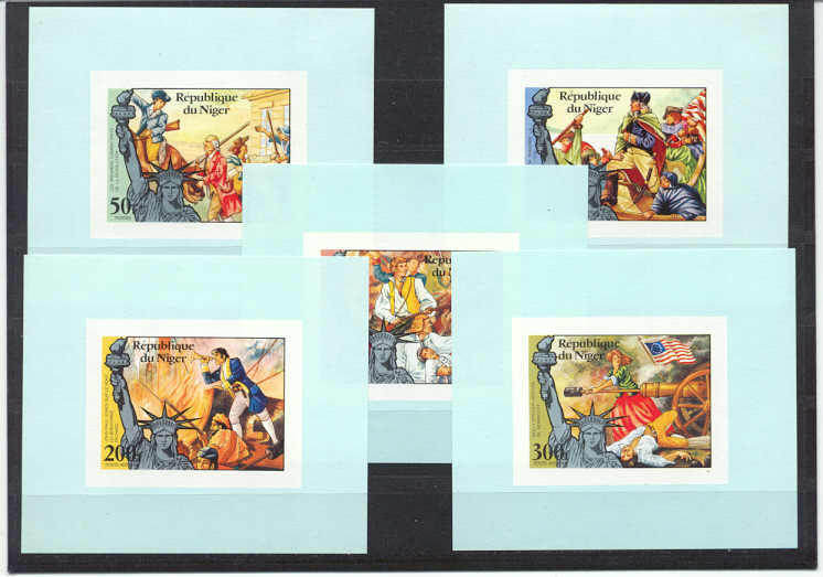 Niger 352-53/C269-71/ 5 MNH VF s/s US Bicentennial