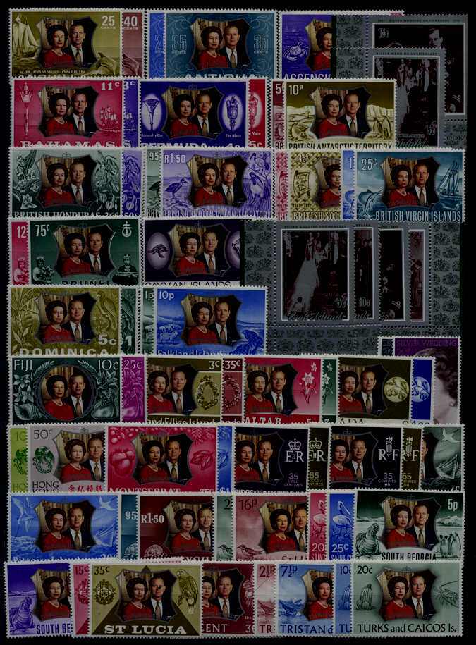 British com. MNH lot Silver wedding-72/ 70v
