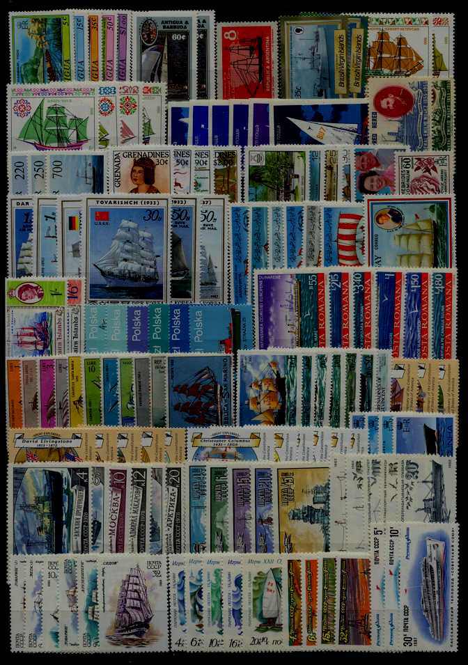 Worldwide MNH lot Ships/ 132v