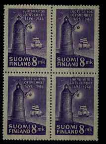 Finland 252 MNH bl.of 4 Lighthouse SCV2
