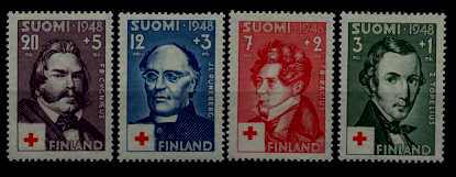 Finland B87-90 MNH Red cross SCV2.85