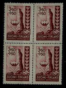 Finland B64 MNH bl.of 4 Peace symbols SCV2