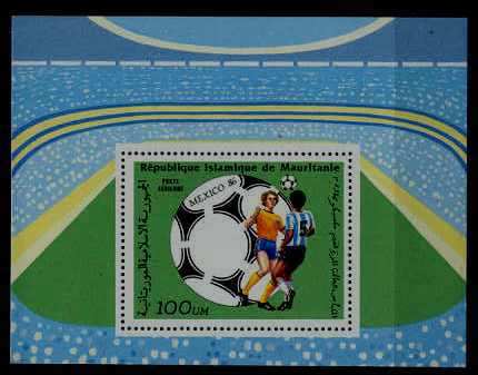 Mauritania C250 MNH s/s Football-86 SCV4.75