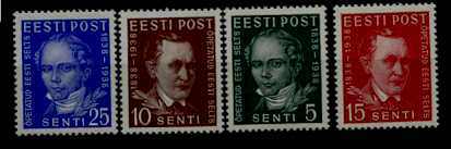 Estonia 139-42 MNH Personalities SCV10
