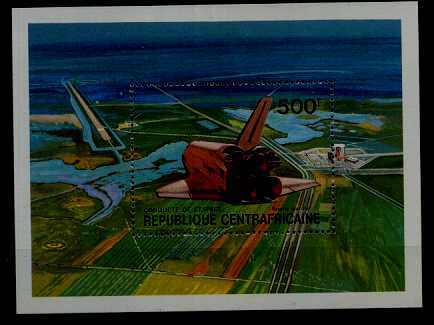 Central Africa 449 MNH s/s Space SCV5