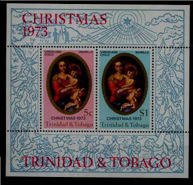 Trinidad Tobago 242a MNH s/s Painting/Christmas-73 SCV1.25