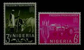 Nigeria 141-42 MNH Hunger freedom SCV2.75