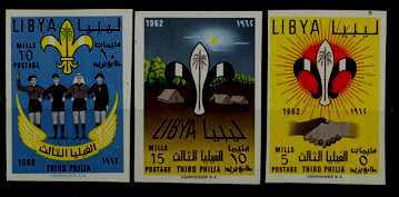 Libya 222-24 MNH imperf. Scouts SCV3