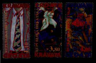 Croatia 228-30 MNH Necktie SCV4.75