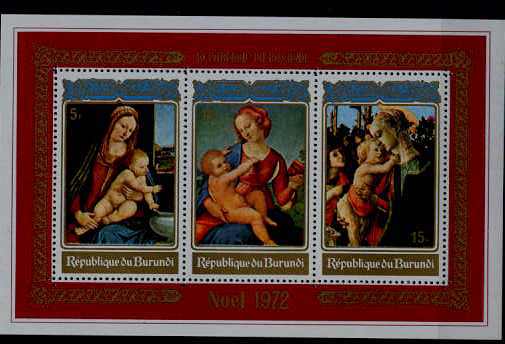 Burundi 410a MNH s/s Painting/Christmas-72 SCV2.75