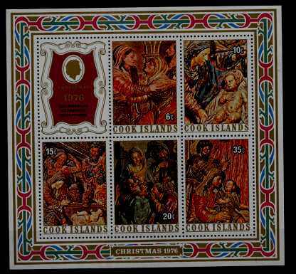 Cook isl. 463a MNH s/s Painting/Christmas-76 SCV1.75