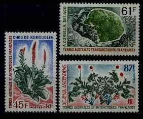 France Antarctica 54-56 MNH Flowers SCV20