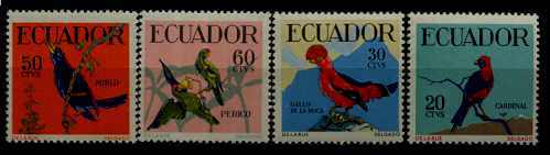 Ecuador 645-48 MNH Birds SCV8