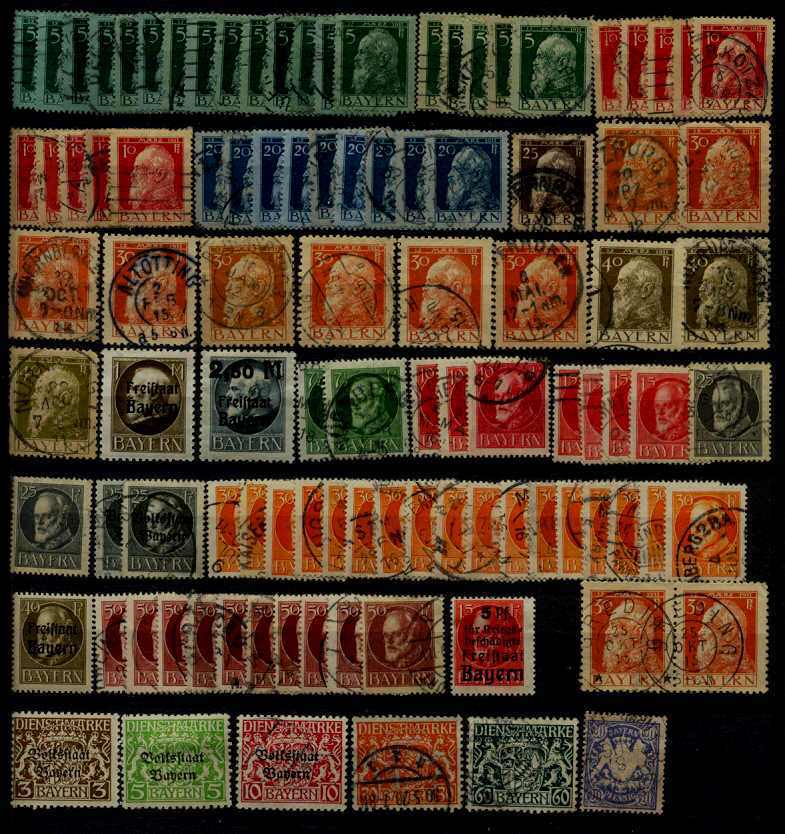 Germany Bayern 100 used/mint values (9)
